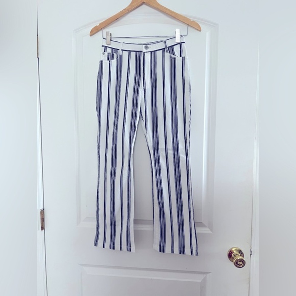 Blank Paige Striped Denim Jeans | Size Small